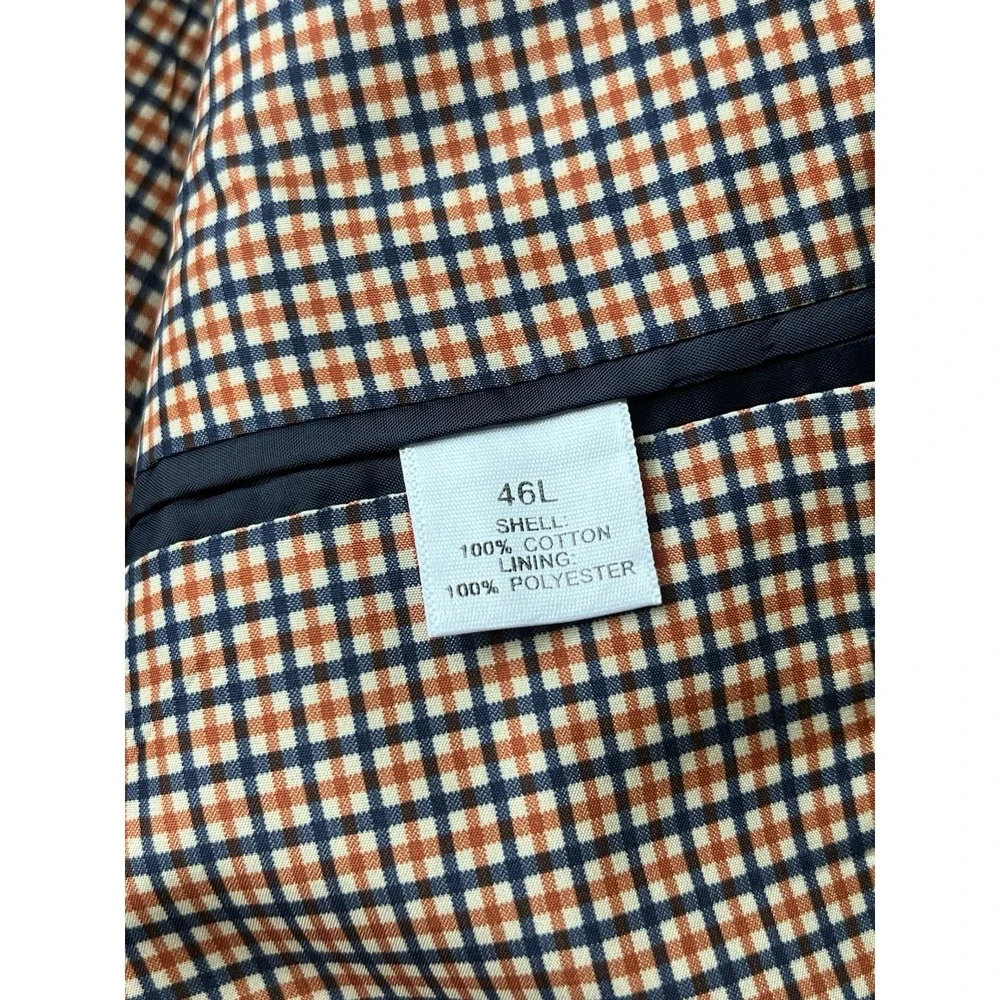 Saddlebred Orange Corduroy Blazer 46L Long Fit 2-Button Notch Lapel